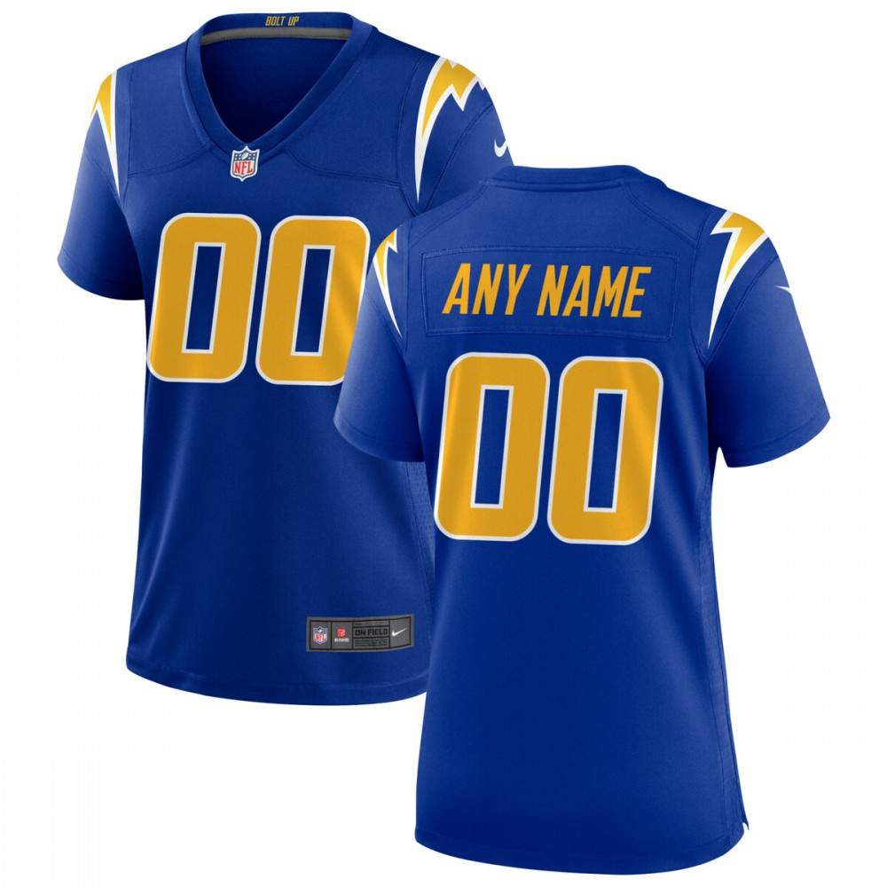 Los Angeles Chargers Nike Women's Alternate Custom Game Jersey - Royal-GridironStore